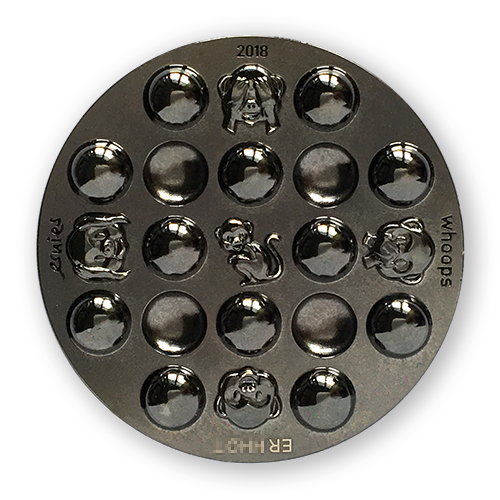 whoops geocoin bn back whoops geocoin black nickel