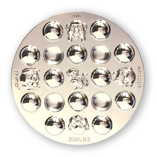 whoops geocoin back whoops geocoin nickel