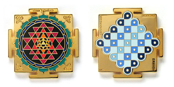 shri yantra geocoin,gold