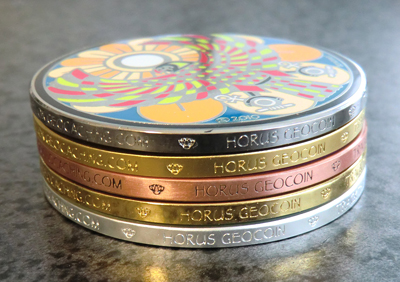 horus geocoin von der seite (bild von attila_g / dave)