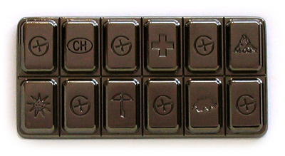 swiss geocolate geocoin black nickel