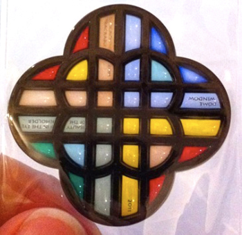 dome window geocoin black nickel