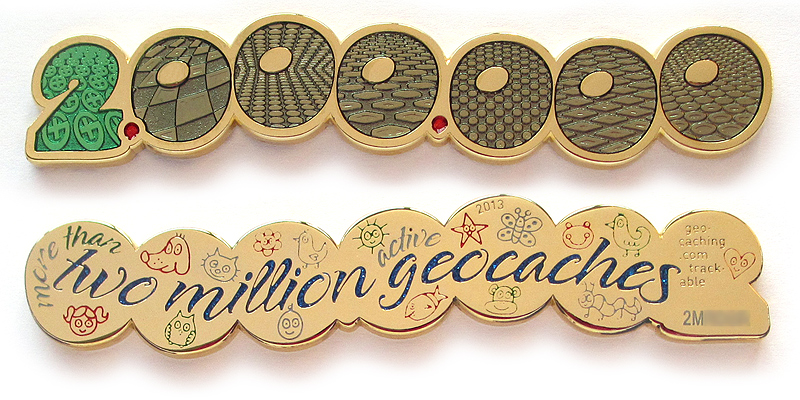 2,000,000 geocaches geocoin