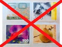 no postal stamps on envelope