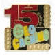 15 years of geocaching geocoin | gold «glitter’n’gold» | le 40