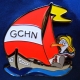 gchn 2013 geocoin | black nickel | ship with sea gull