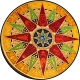 compass rose geocoin | gold | 2012