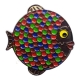 rainbow fish geocoin |black nickel | coral black