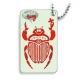 swiss bug (travel tag), red on glow white